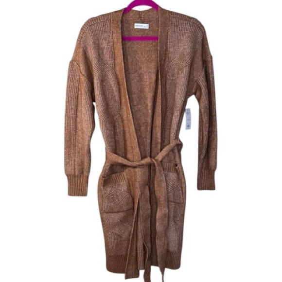 Nine West Sweater Brown Cardigan w/ Belt Long Length Wool Blend in Size M  NWT - Picture 2 of 15